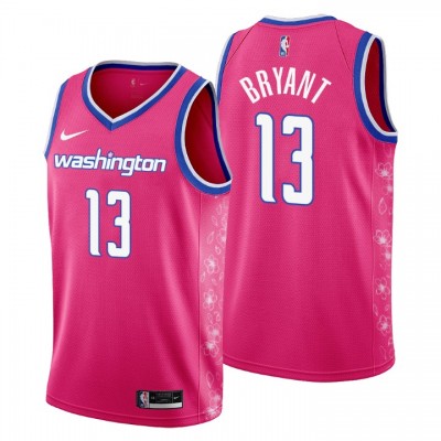 Nike Washington Wizards #13 Thomas Bryant Men's 2022-23 City Edition NBA Jersey - Cherry Blossom Pink Men's